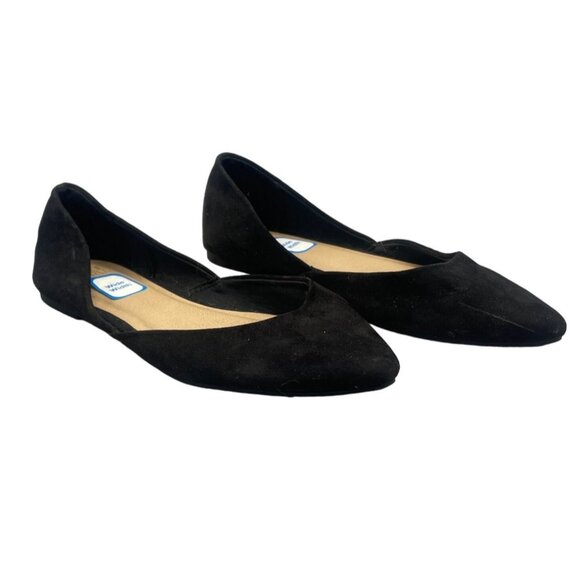 time and tru slip on flats sandals black soft point toe size 8 wide READ - Picture 1 of 6